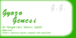 gyozo gencsi business card