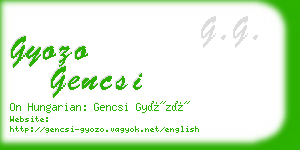 gyozo gencsi business card